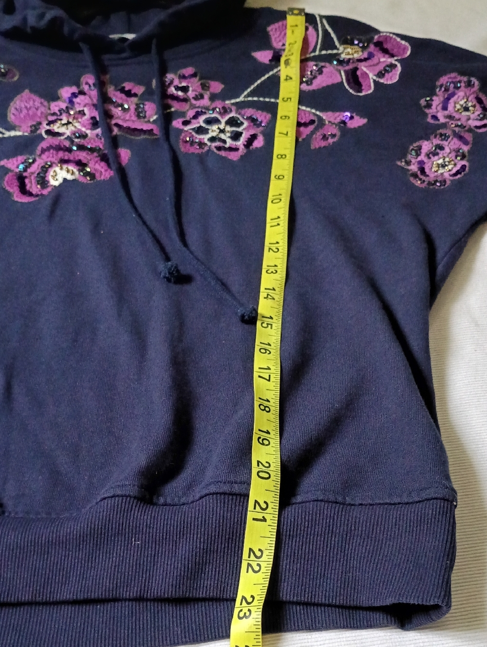 ProMod Embroidered Floral Hooded Sweatshirt - Picture 8 of 8